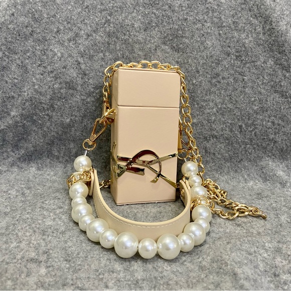 Saint Laurent Handbags - Yves Saint Laurent Libre Perfume Box Converted Bag Beige